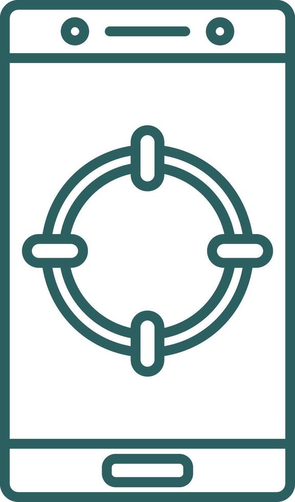 Target Line Gradient Icon vector
