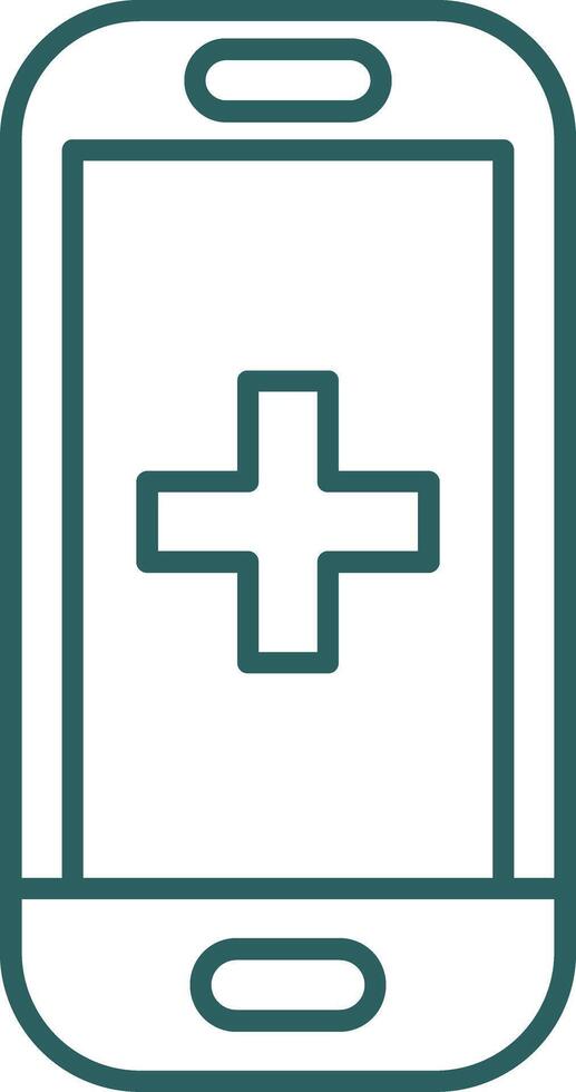 Health Line Gradient Icon vector