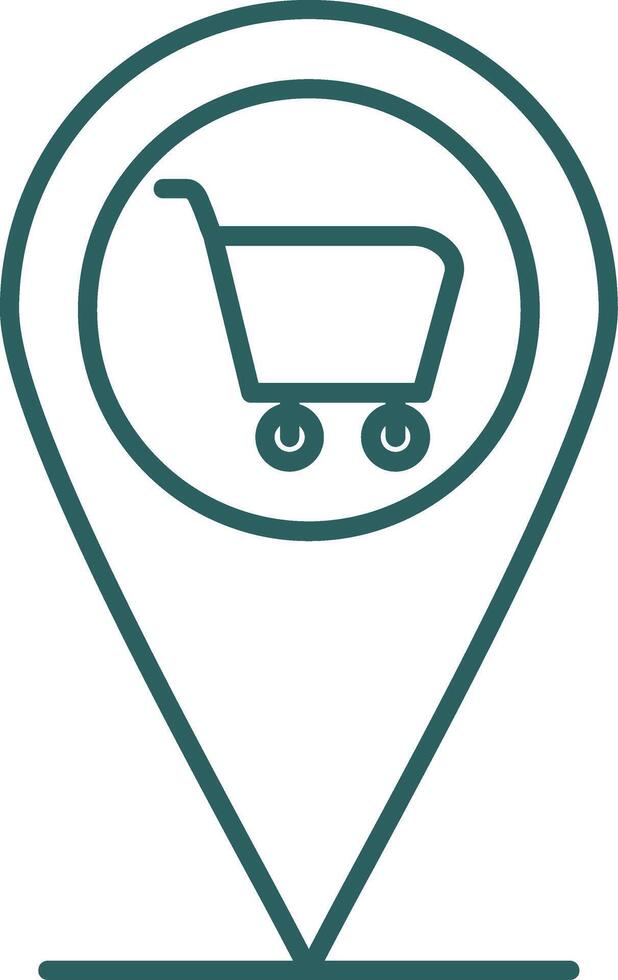 Pin Line Gradient Icon vector