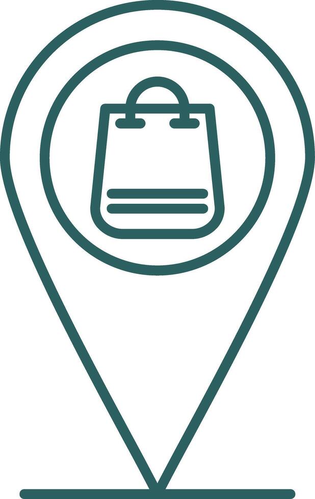 Pin Line Gradient Icon vector