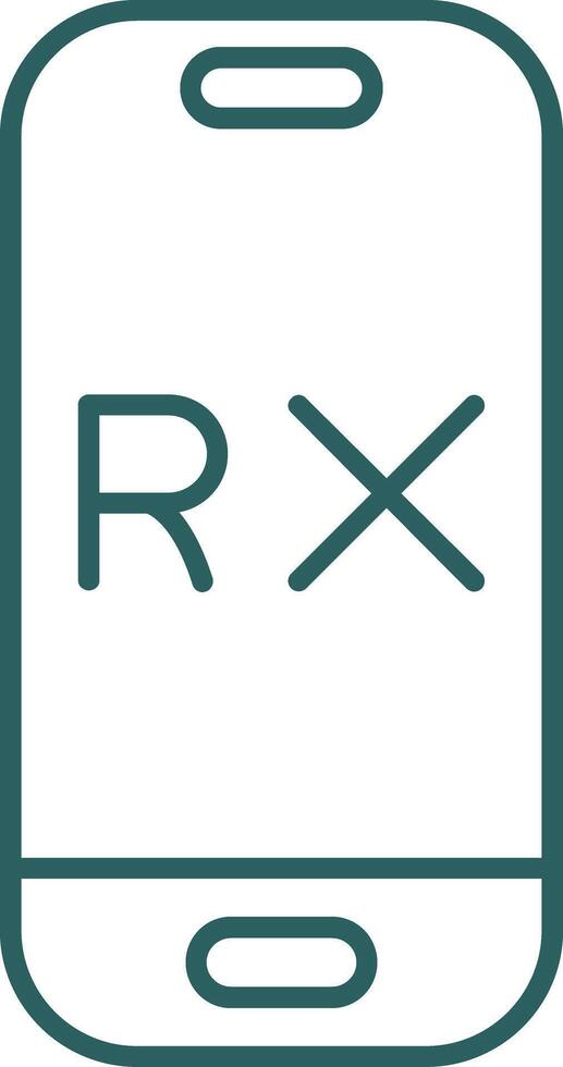 Rx Line Gradient Icon vector