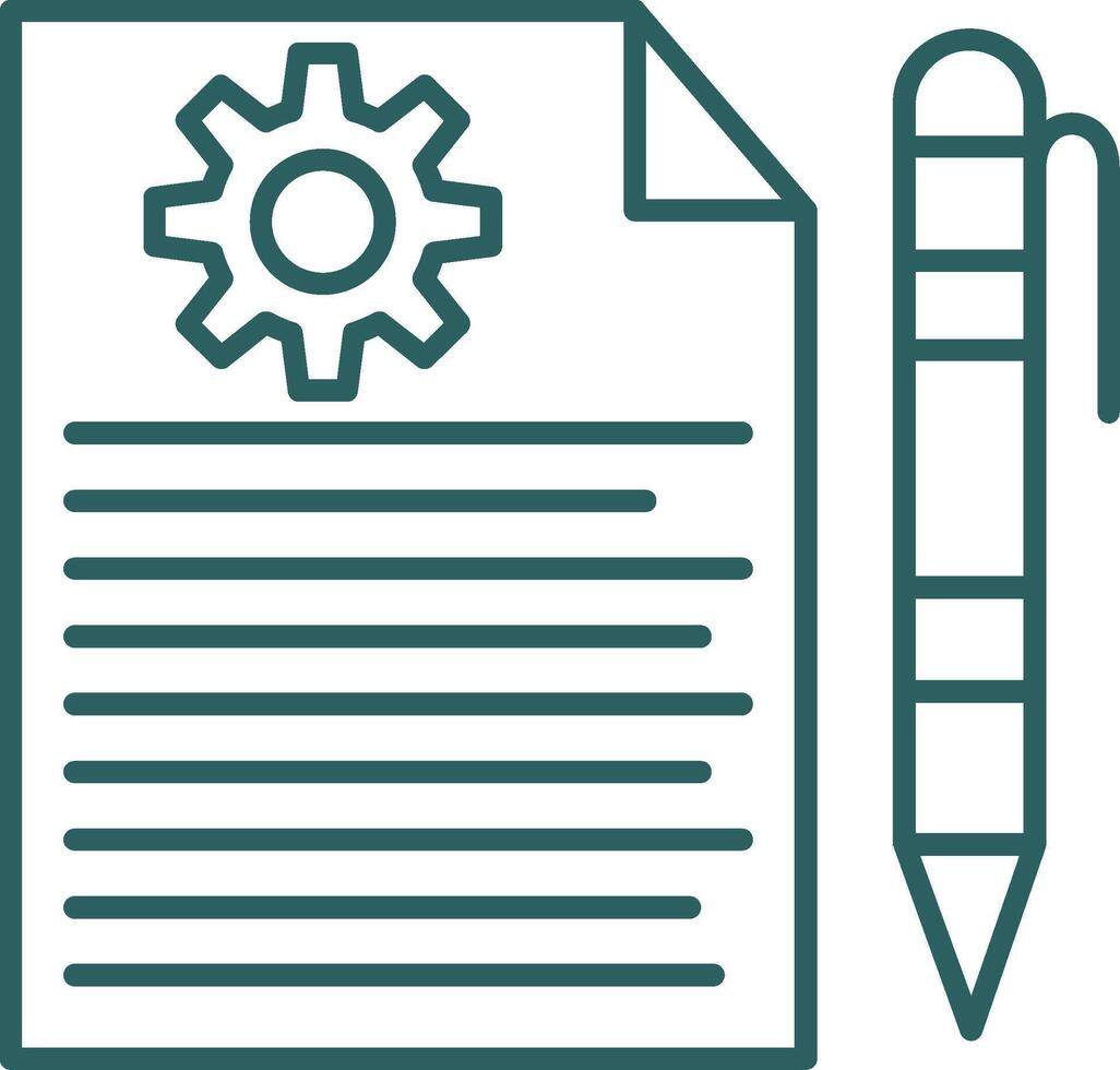 Business Line Gradient Icon vector