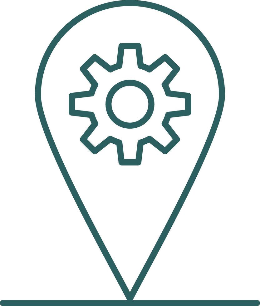 Localization Line Gradient Icon vector