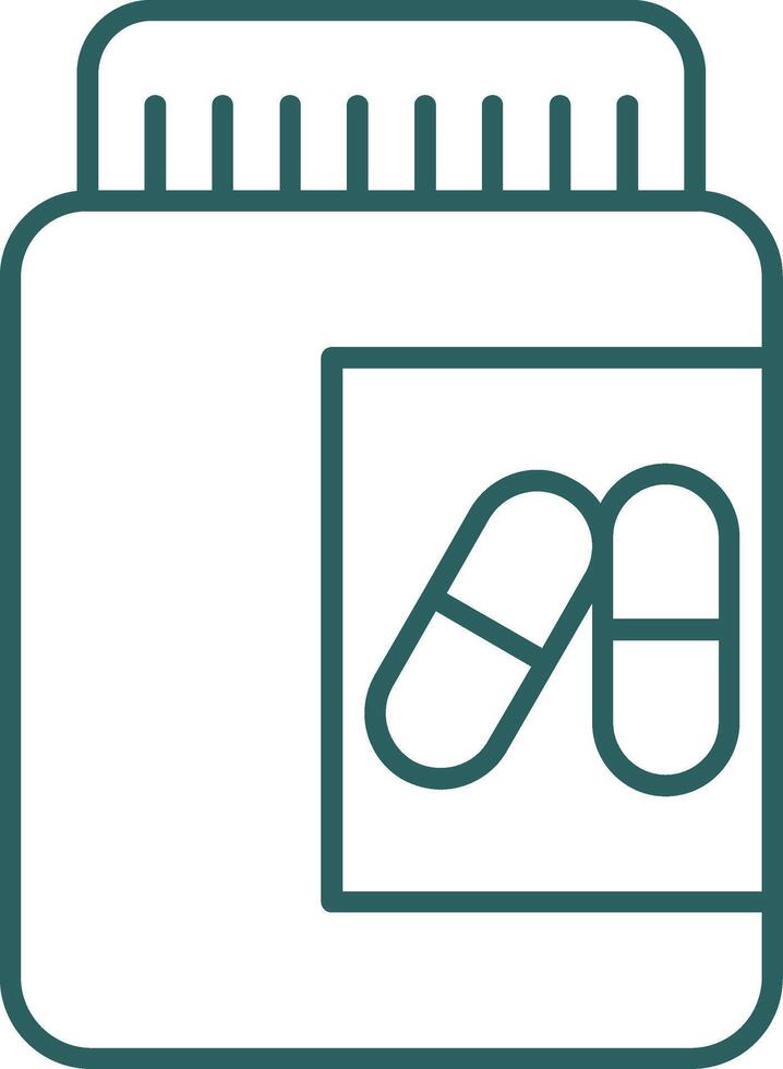 Pill Line Gradient Icon vector