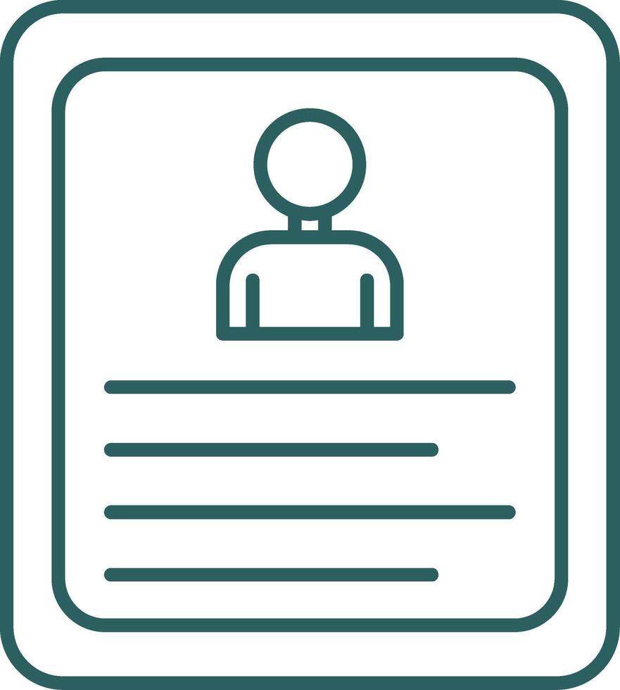 Curriculum Vitae Line Gradient Icon vector