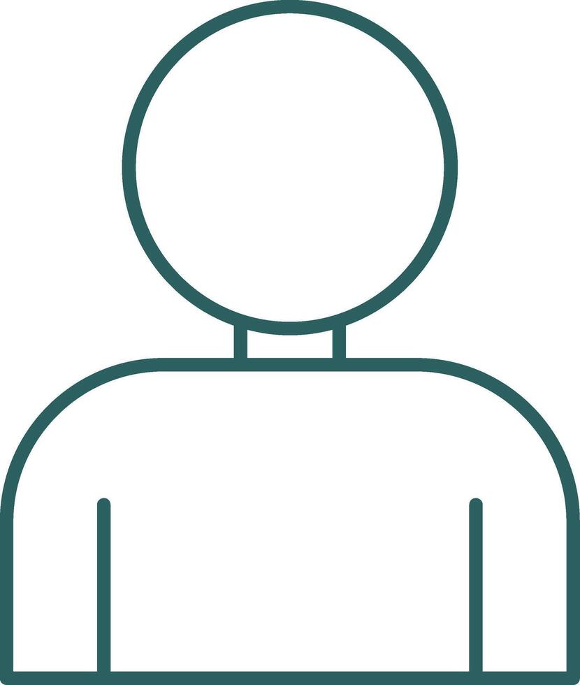 User Line Gradient Icon vector