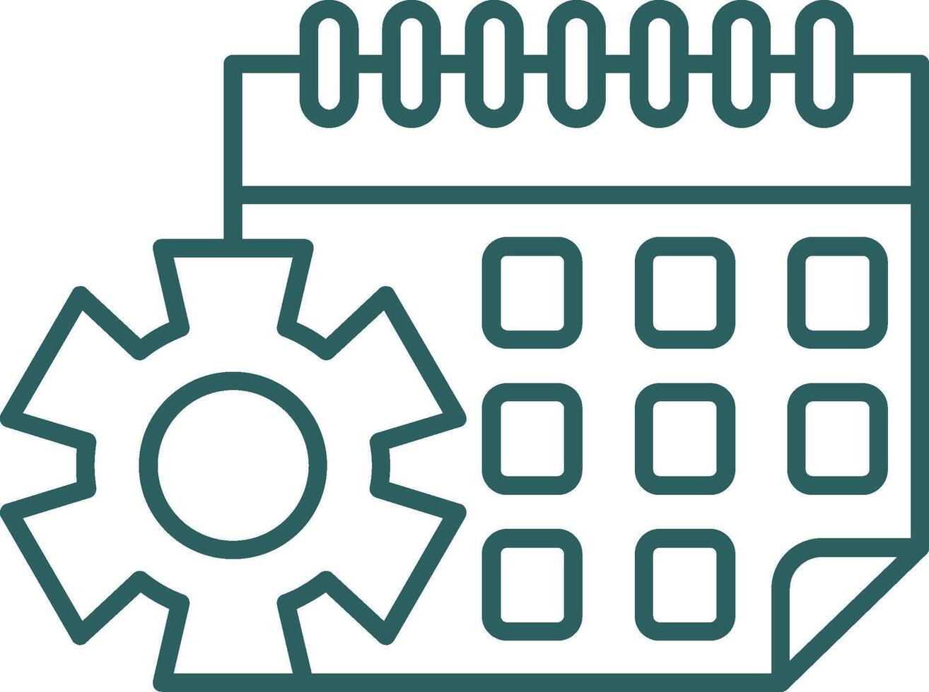 Calendar Line Gradient Icon vector