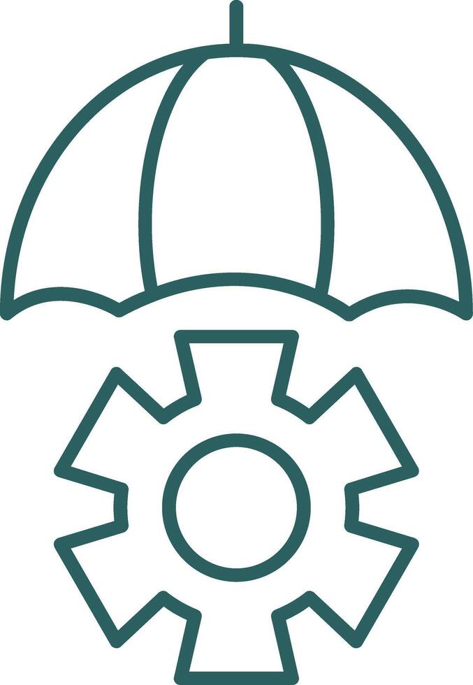 Risk Management Line Gradient Icon vector