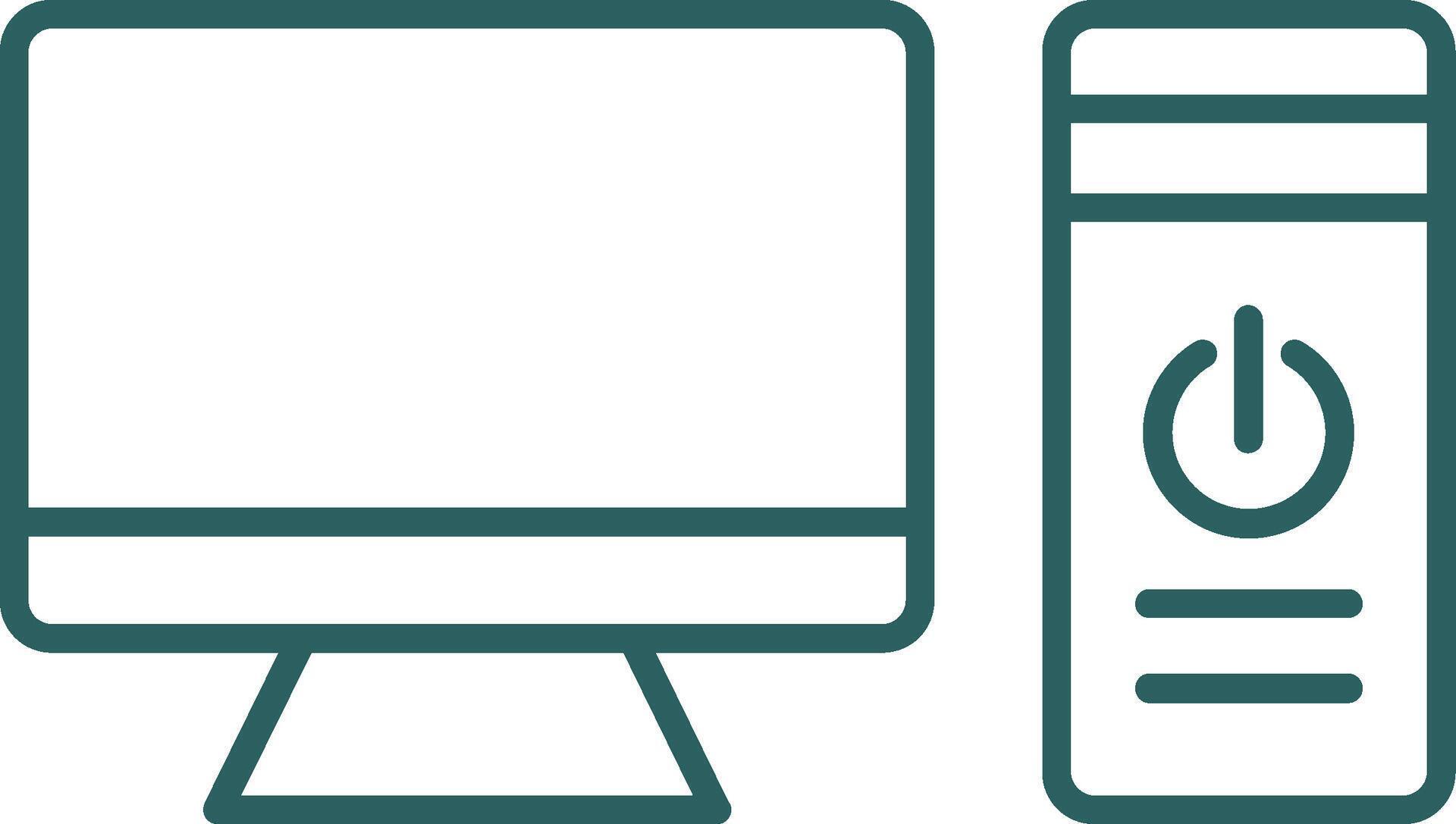 Computer Line Gradient Icon 39014749 Vector Art at Vecteezy