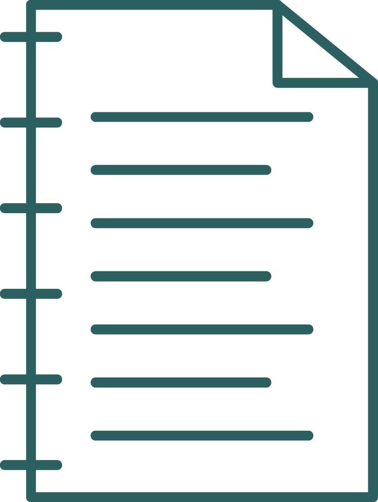 Notebook Line Gradient Icon vector