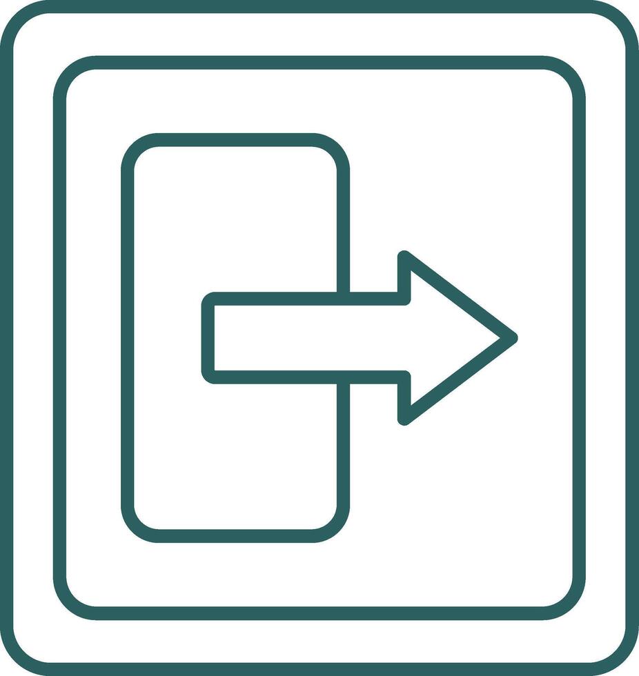 Log Out Line Gradient Icon vector