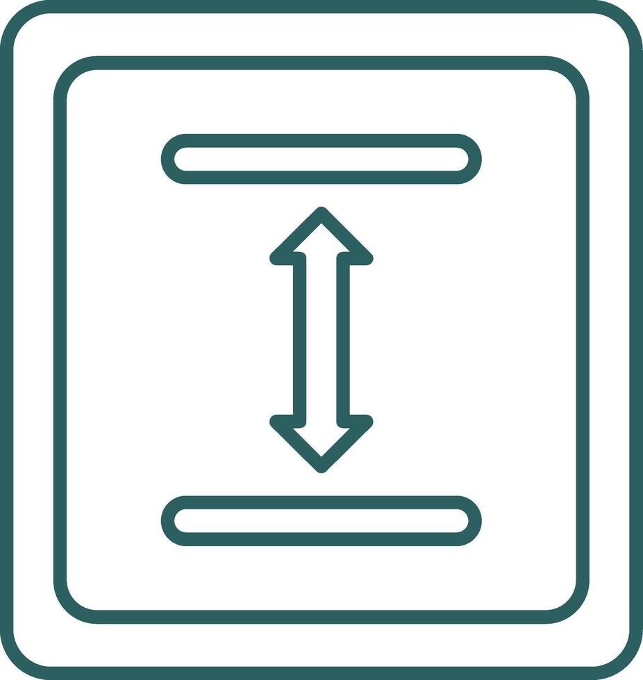 Between Line Gradient Icon vector