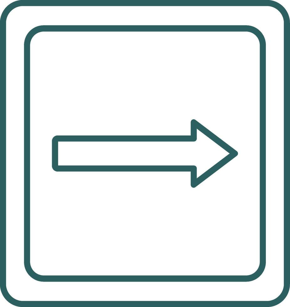 Right Line Gradient Icon vector