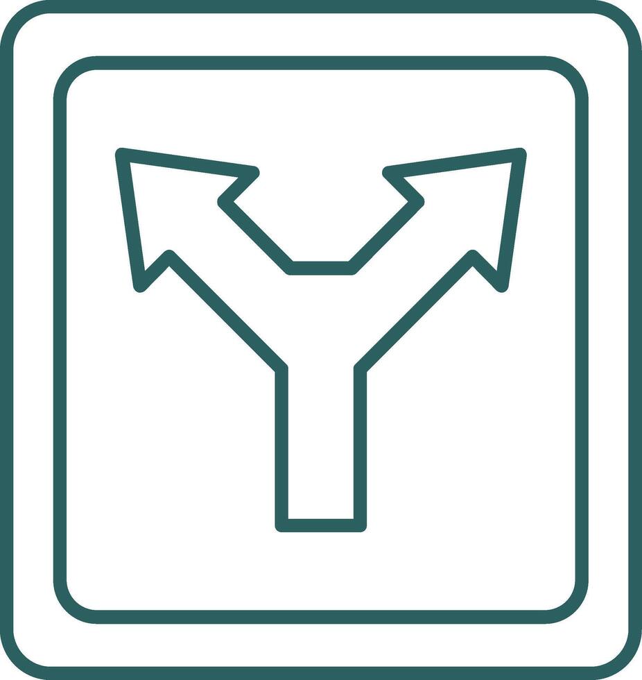Diverge Line Gradient Icon vector