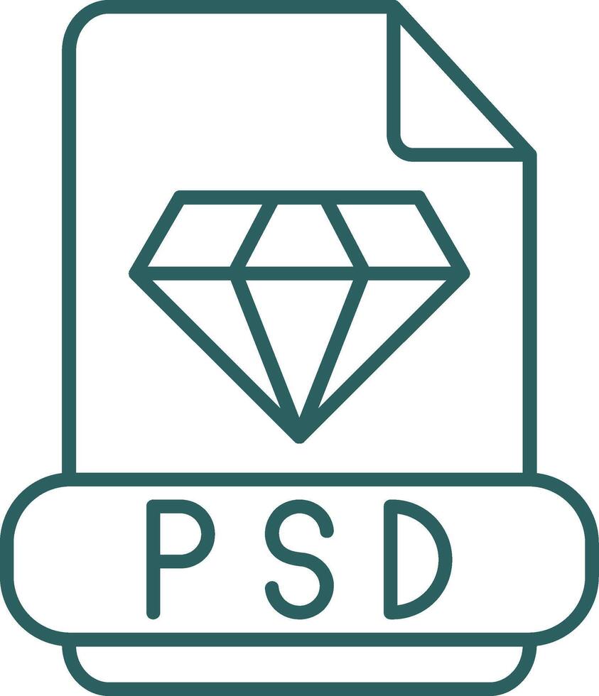 icono de gradiente de línea psd vector