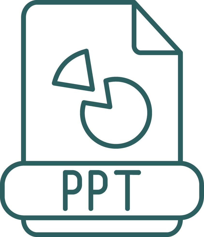 icono de degradado de línea ppt vector