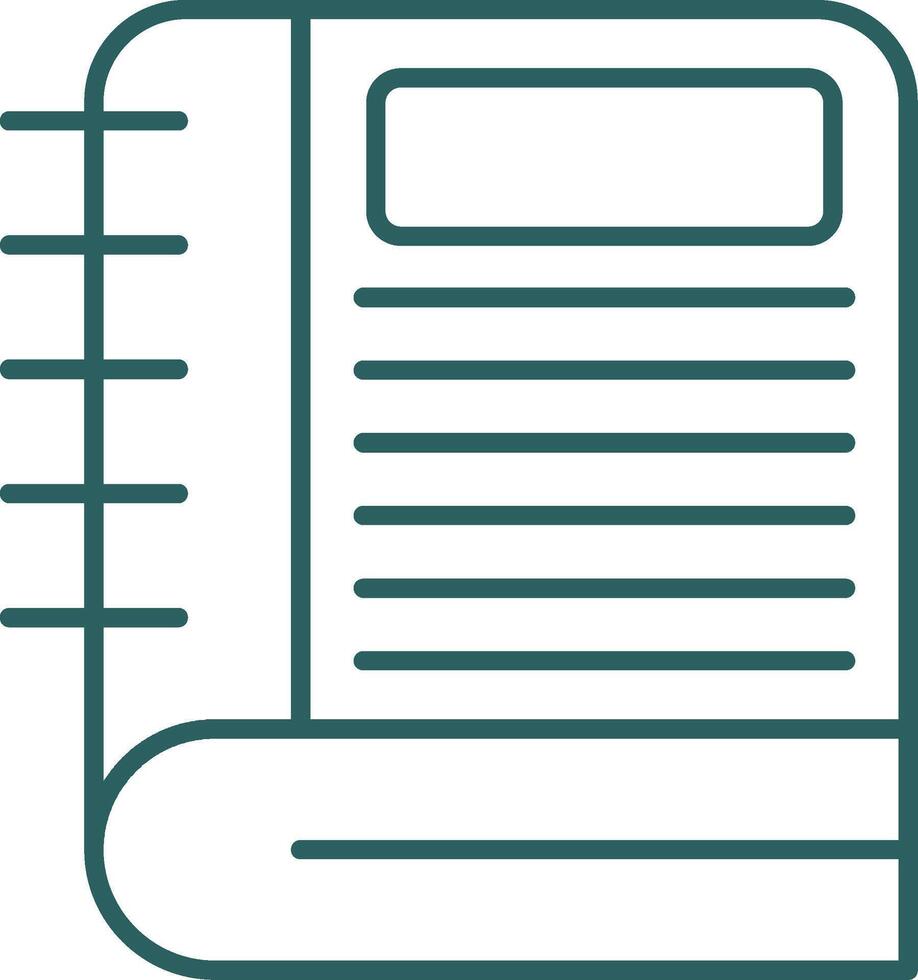 Notebook Line Gradient Icon vector