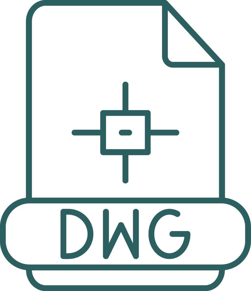 Dwg Line Gradient Icon vector