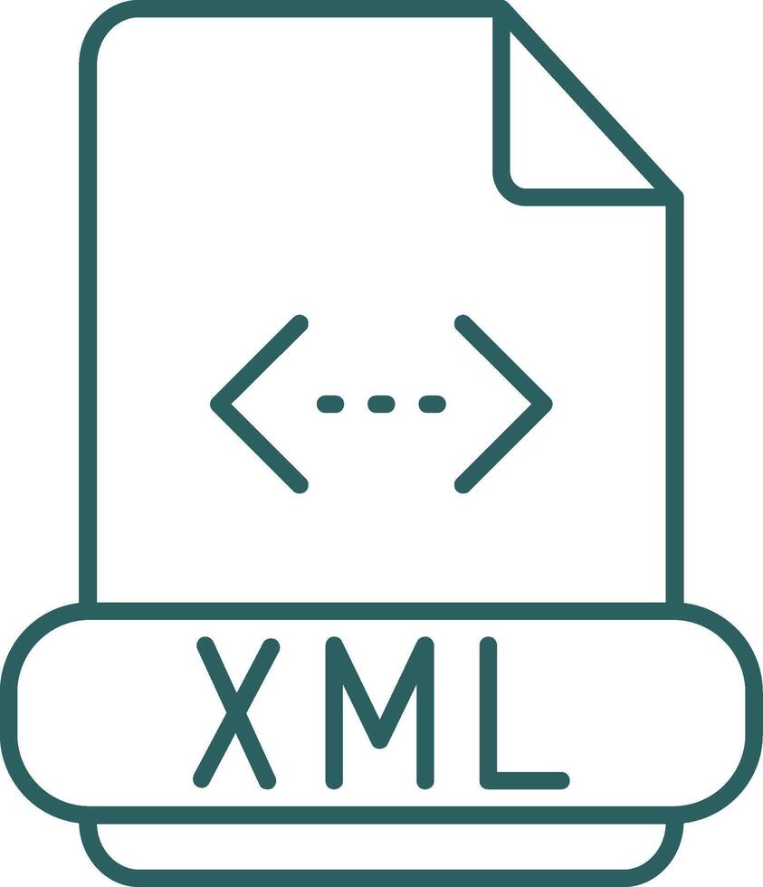 icono de gradiente de línea xml vector