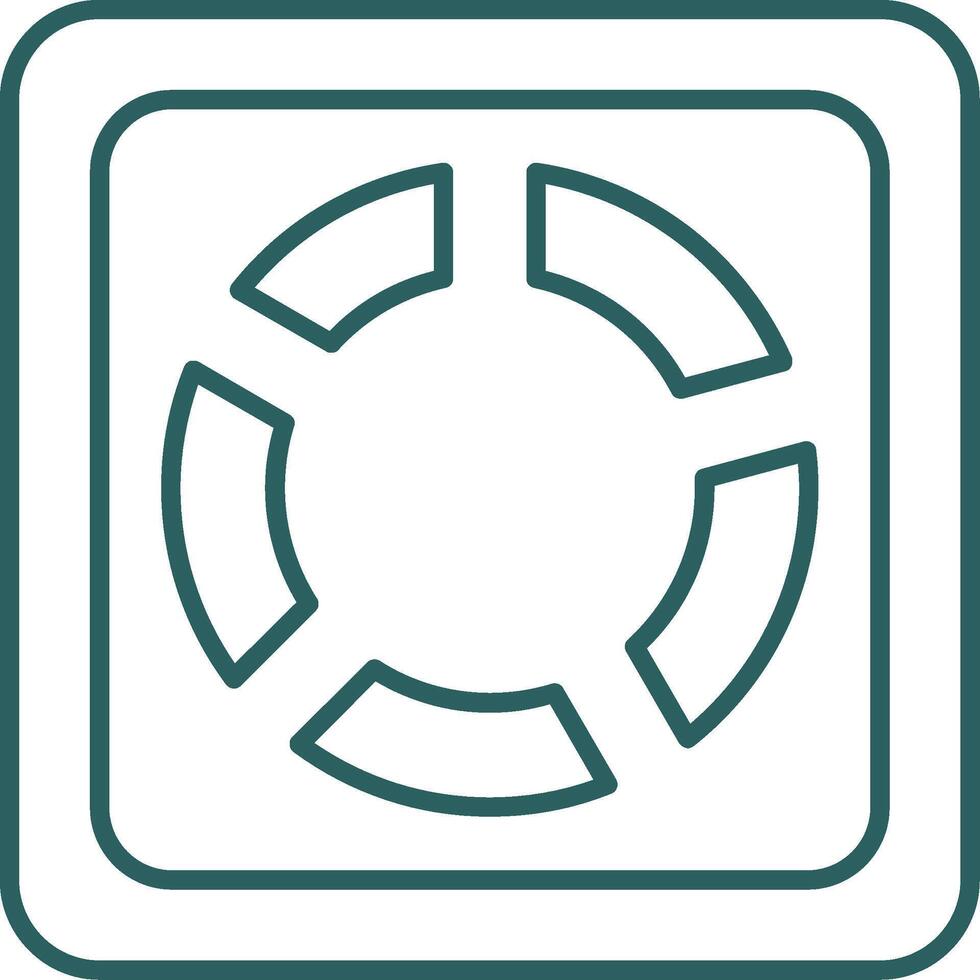Pie Chart Line Gradient Icon vector