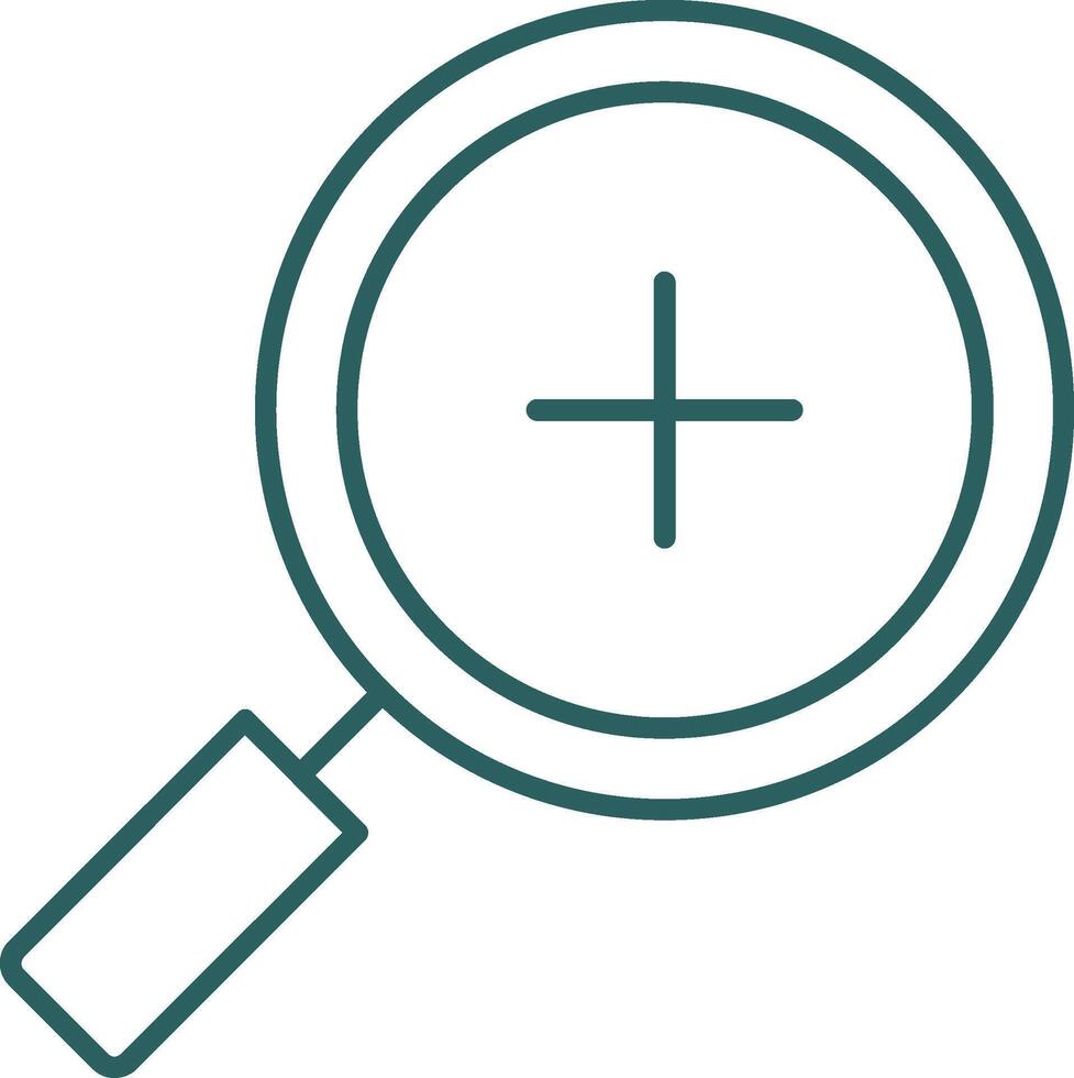 Zoom In Line Gradient Icon vector