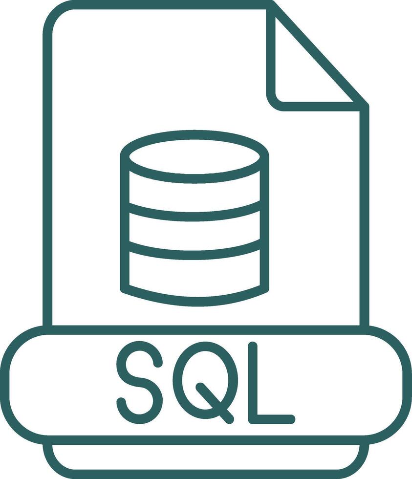 icono de gradiente de línea sql 39014995 Vector en Vecteezy