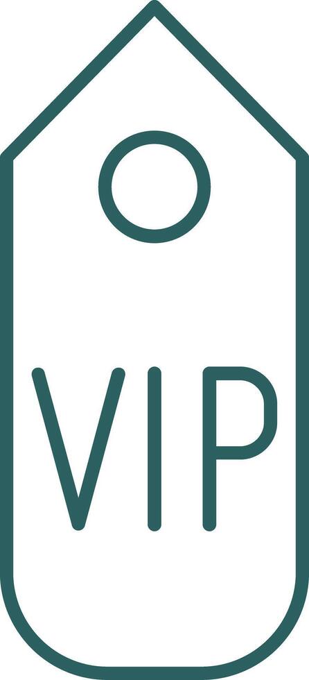 Vip pass Line Gradient Icon vector
