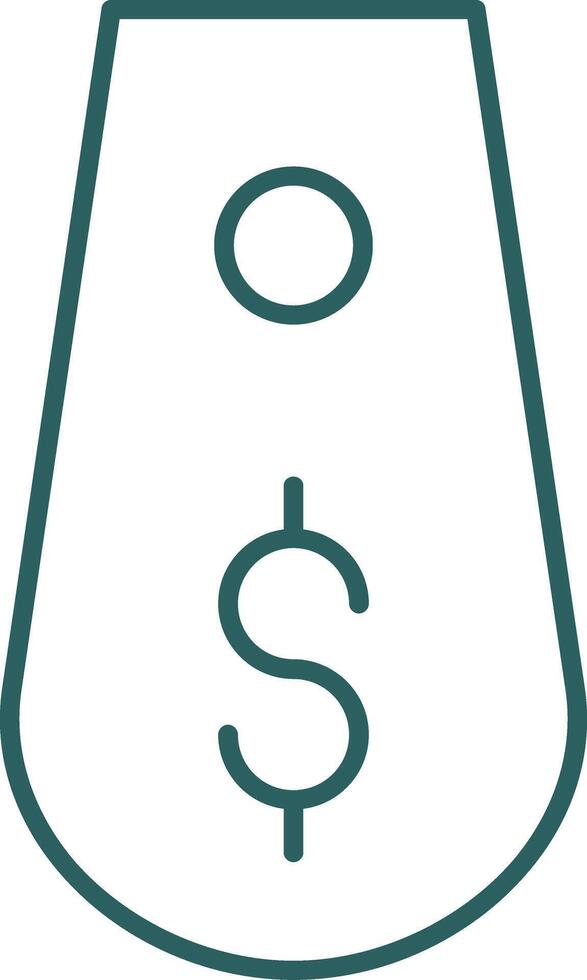 Tag Line Gradient Icon vector