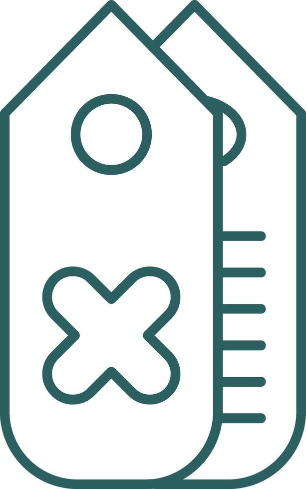 Tag Line Gradient Icon vector