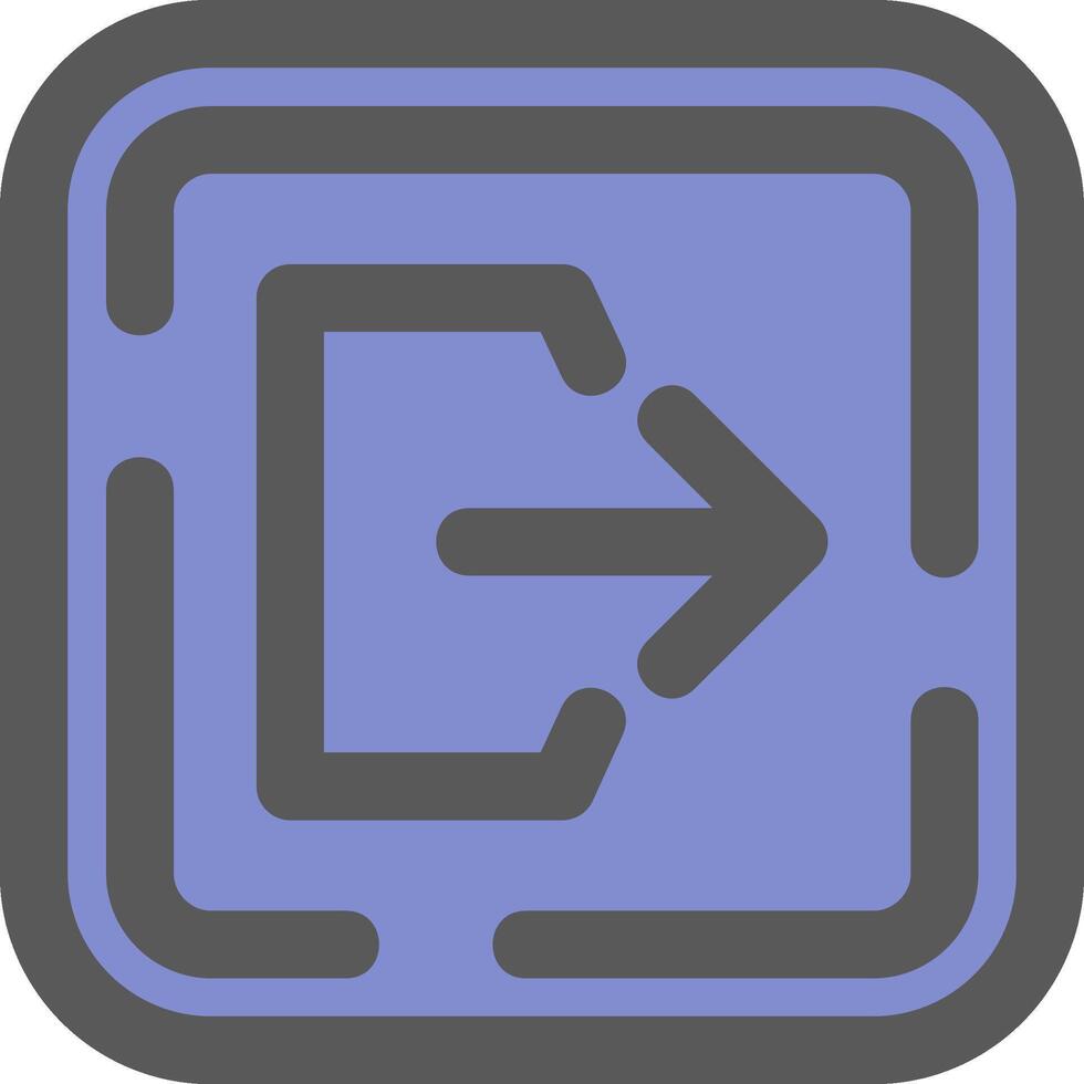 Logout Line Filled Light Icon vector