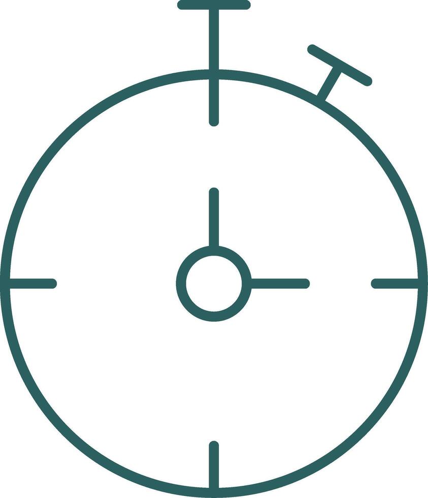Chronometer Line Gradient Icon vector