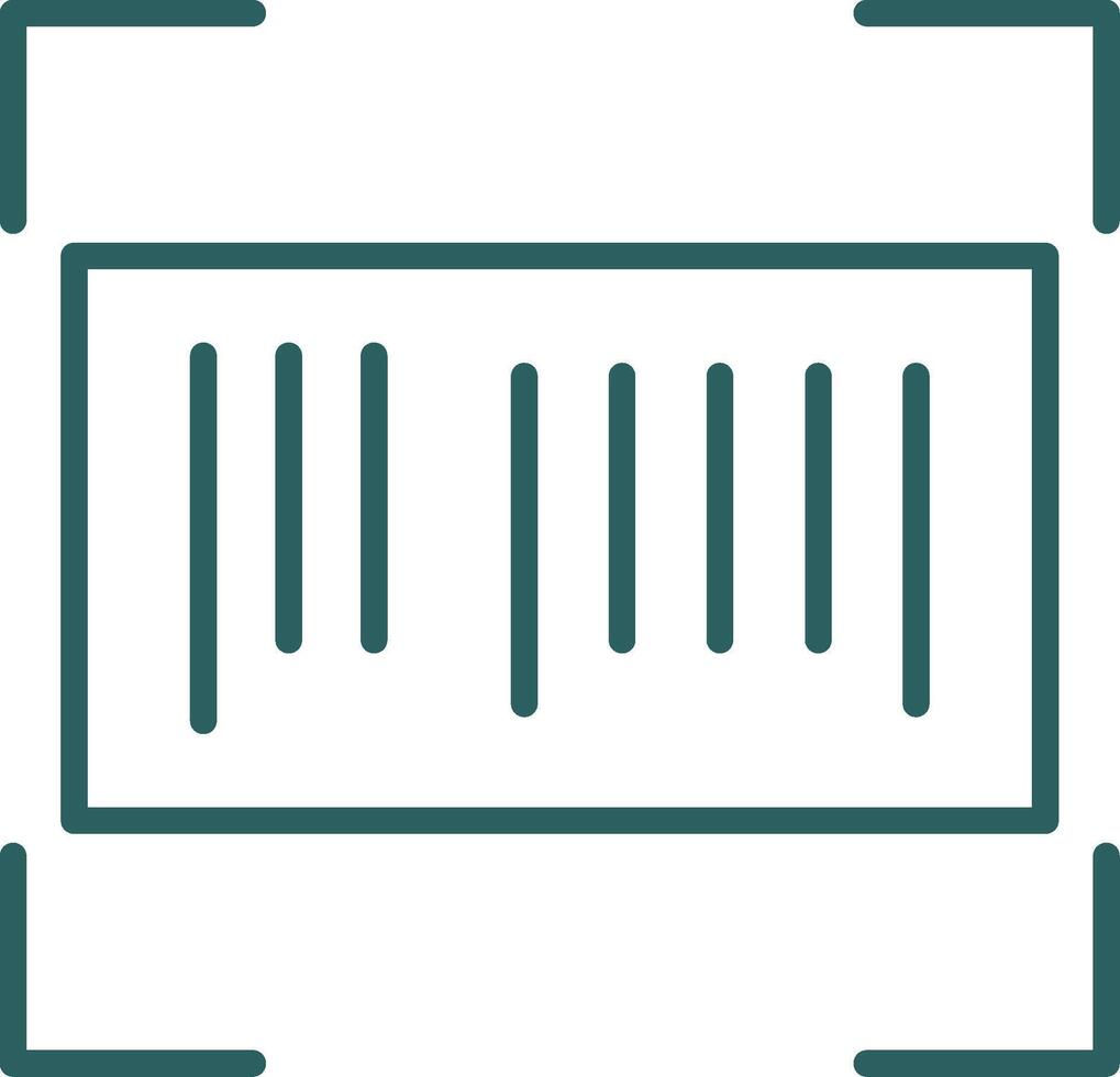Barcode Line Gradient Icon vector
