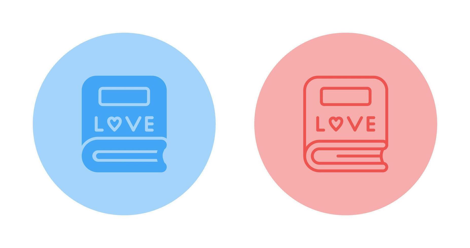 Love story book Vector Icon