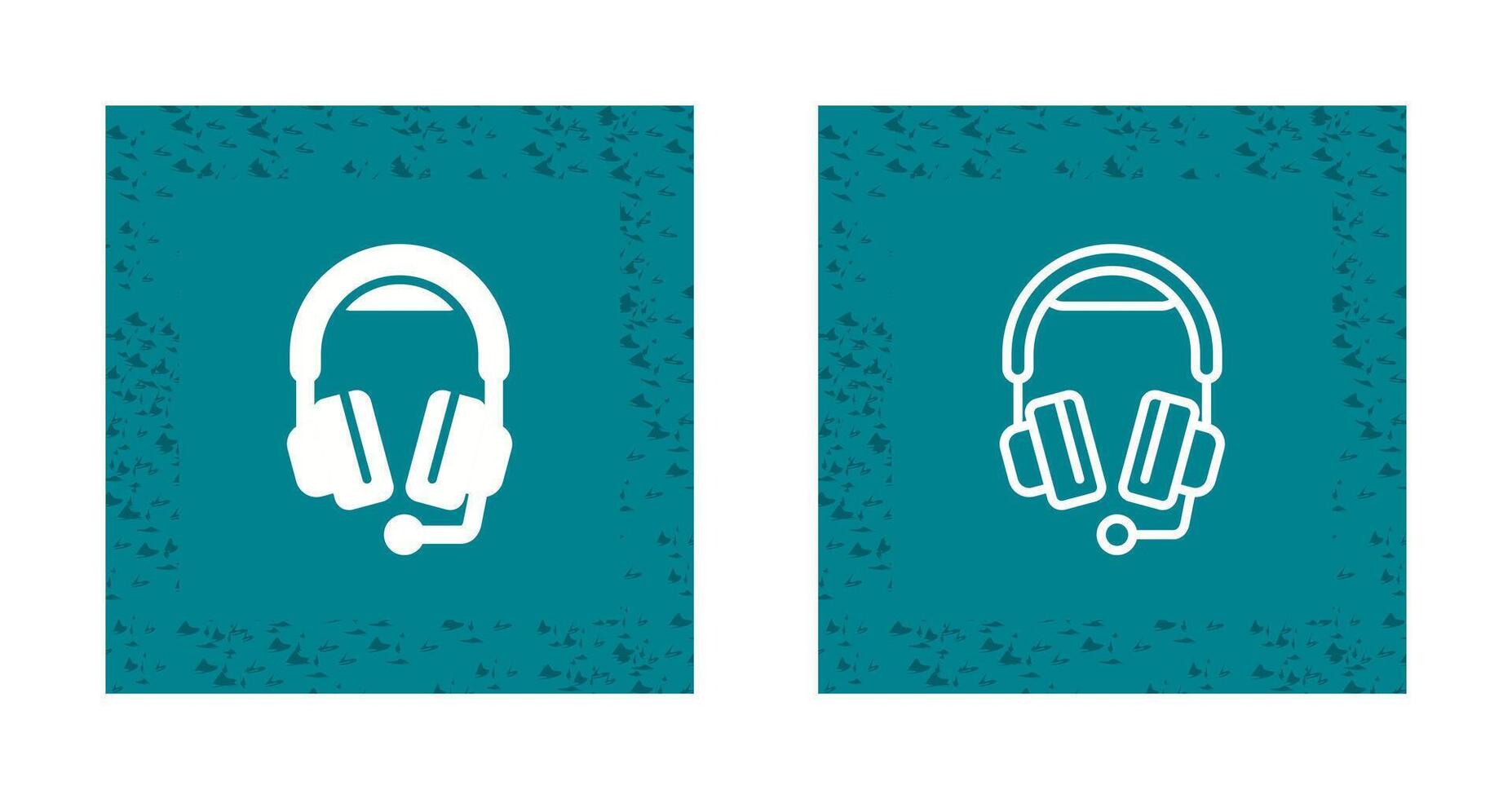 Headphones with Microphone Vector Icon