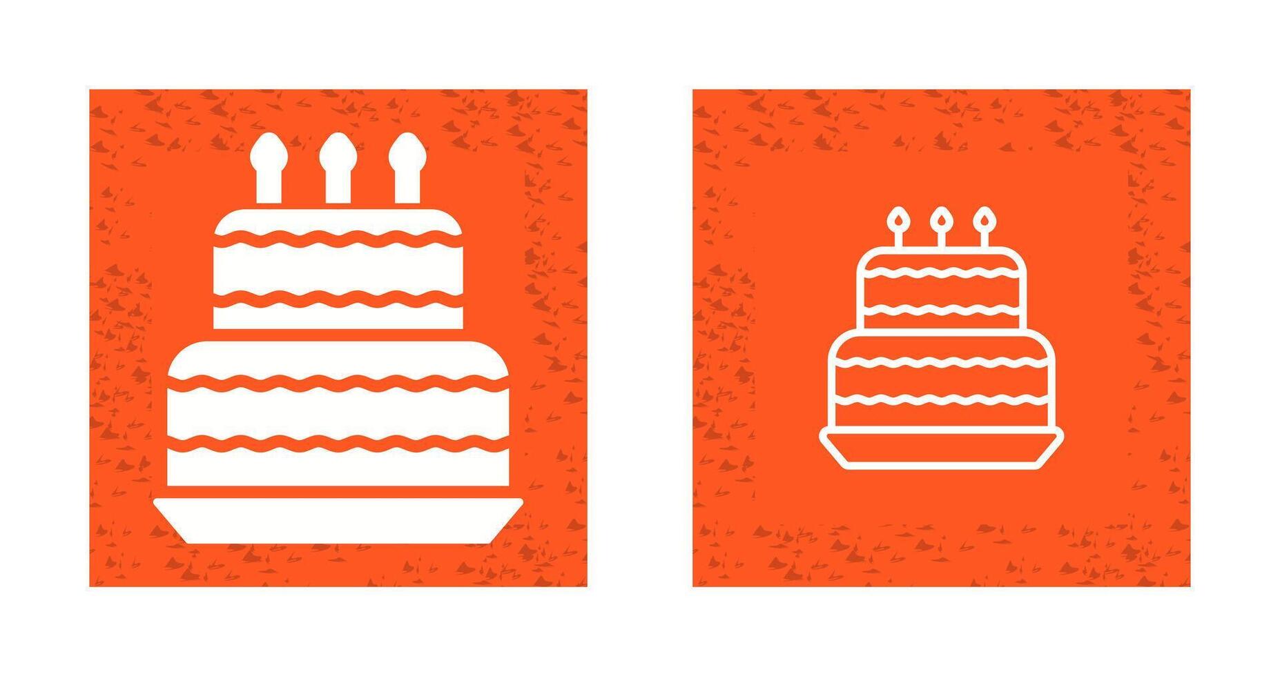 icono de vector de pastel de cumpleaños