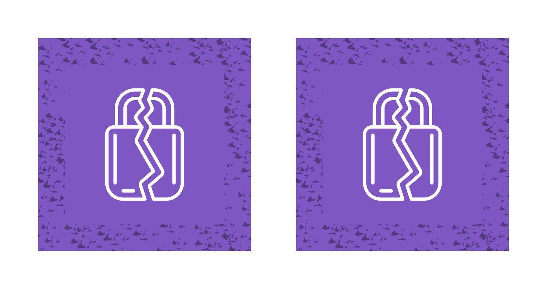 Brocken Padlock Vector Icon