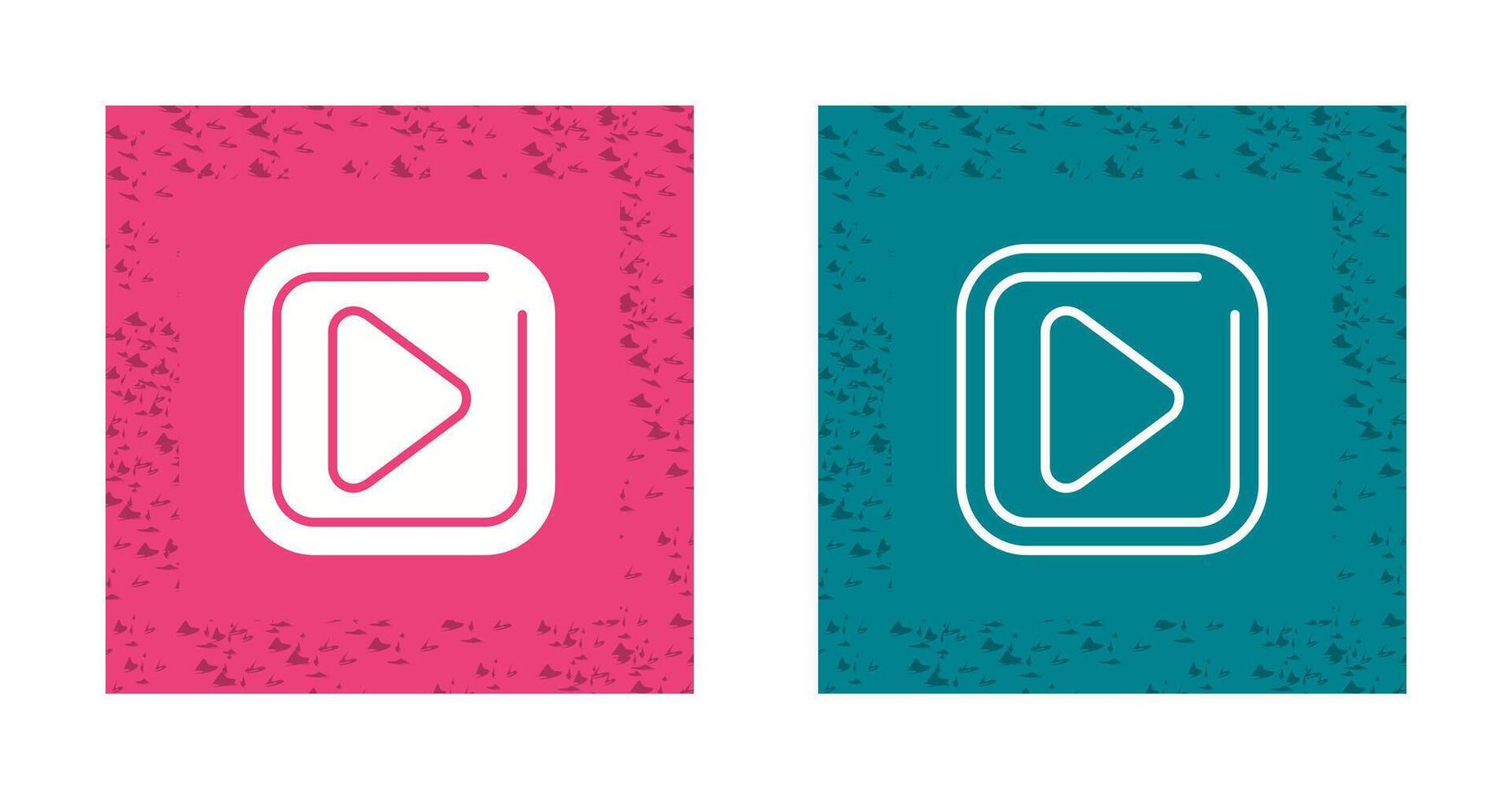 Play Sqaure Vector Icon