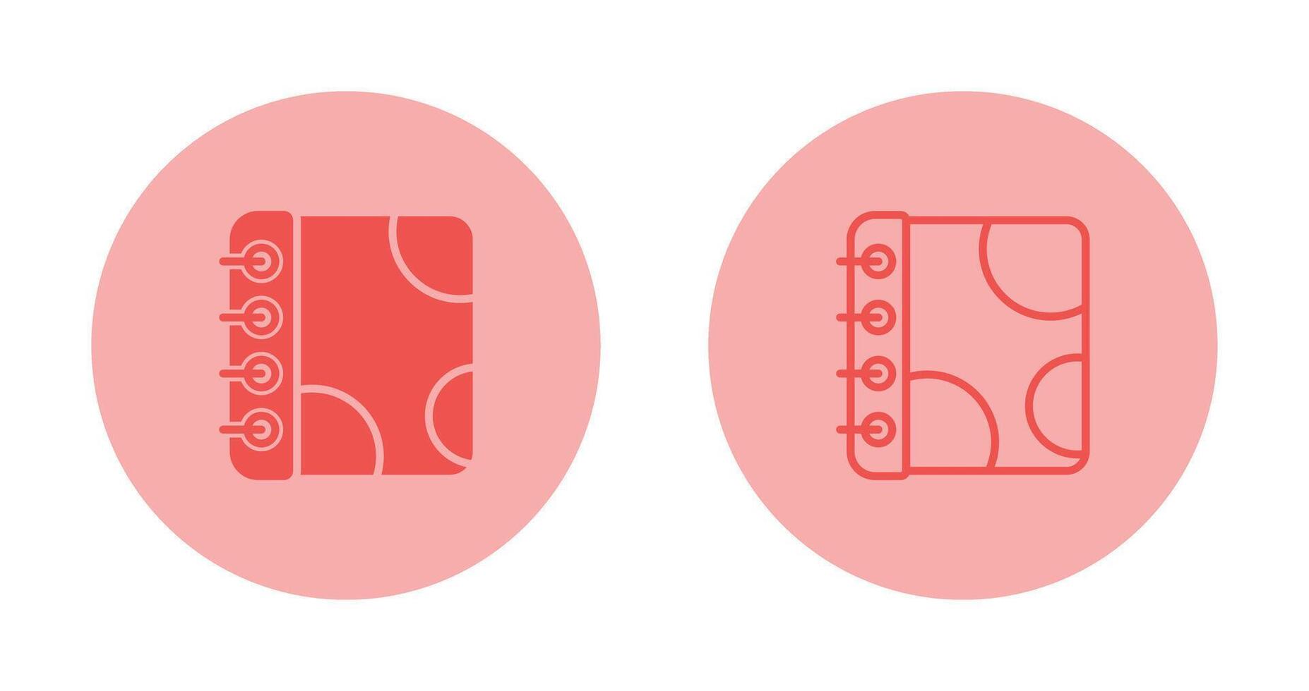 Notebook with Decorative Vector Icon