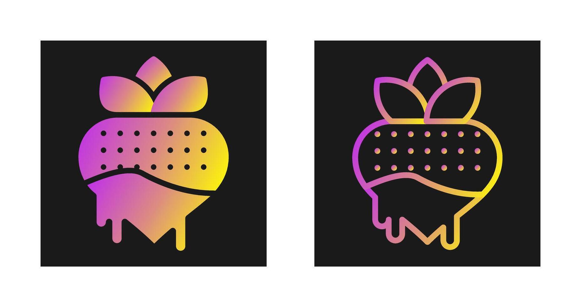 Chocolate strawberry Vector Icon