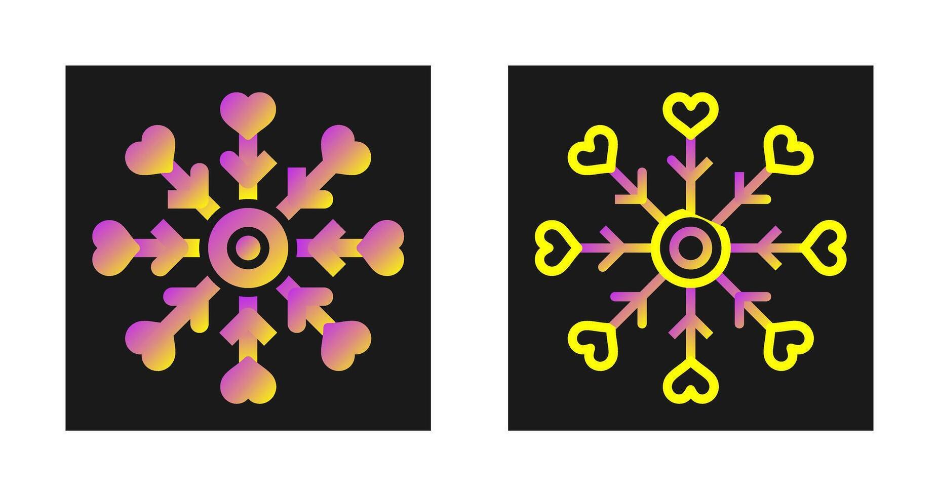 Love snowflake Vector Icon