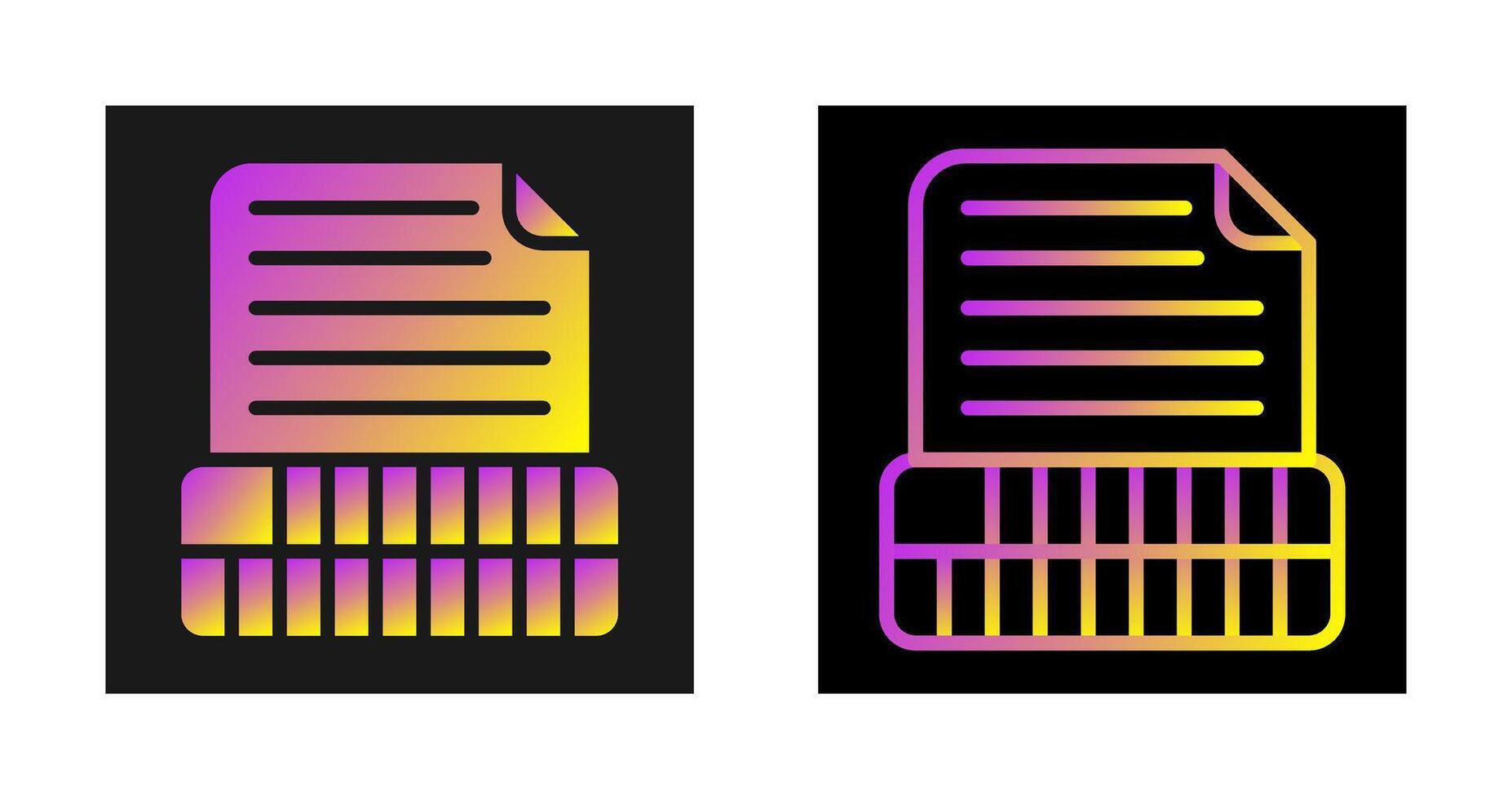 Document Insert Table Vector Icon