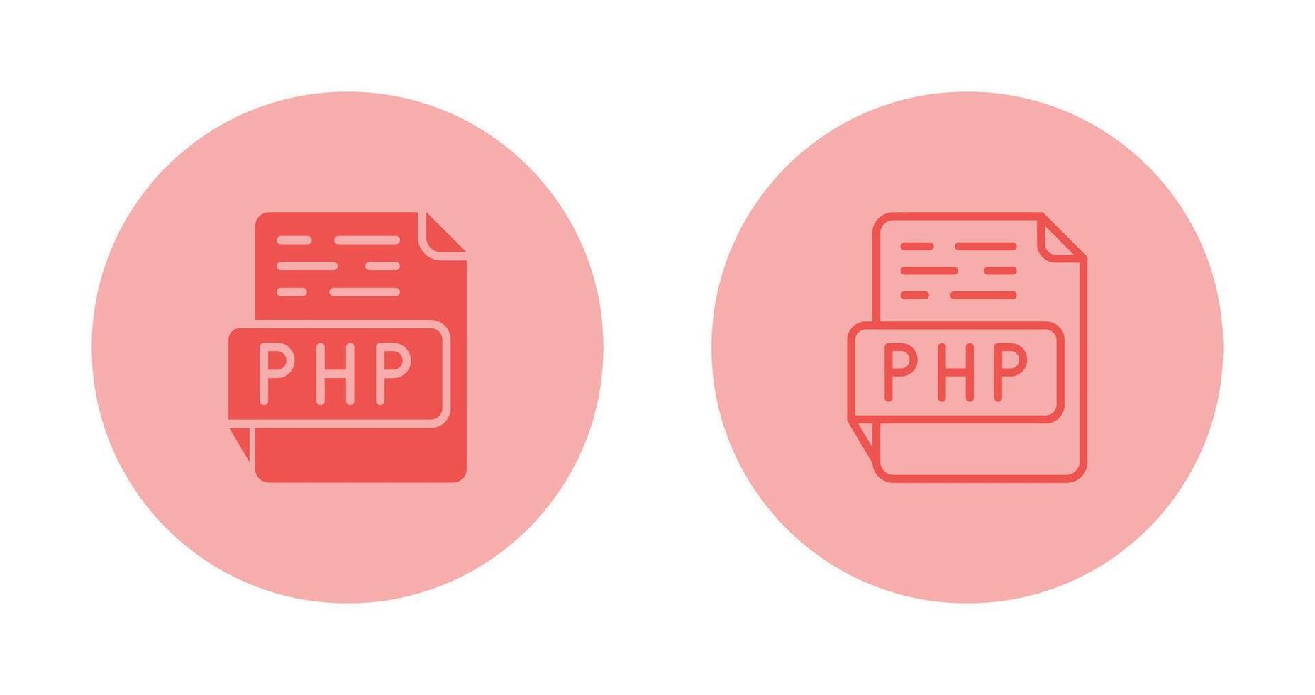 icono de vector de php