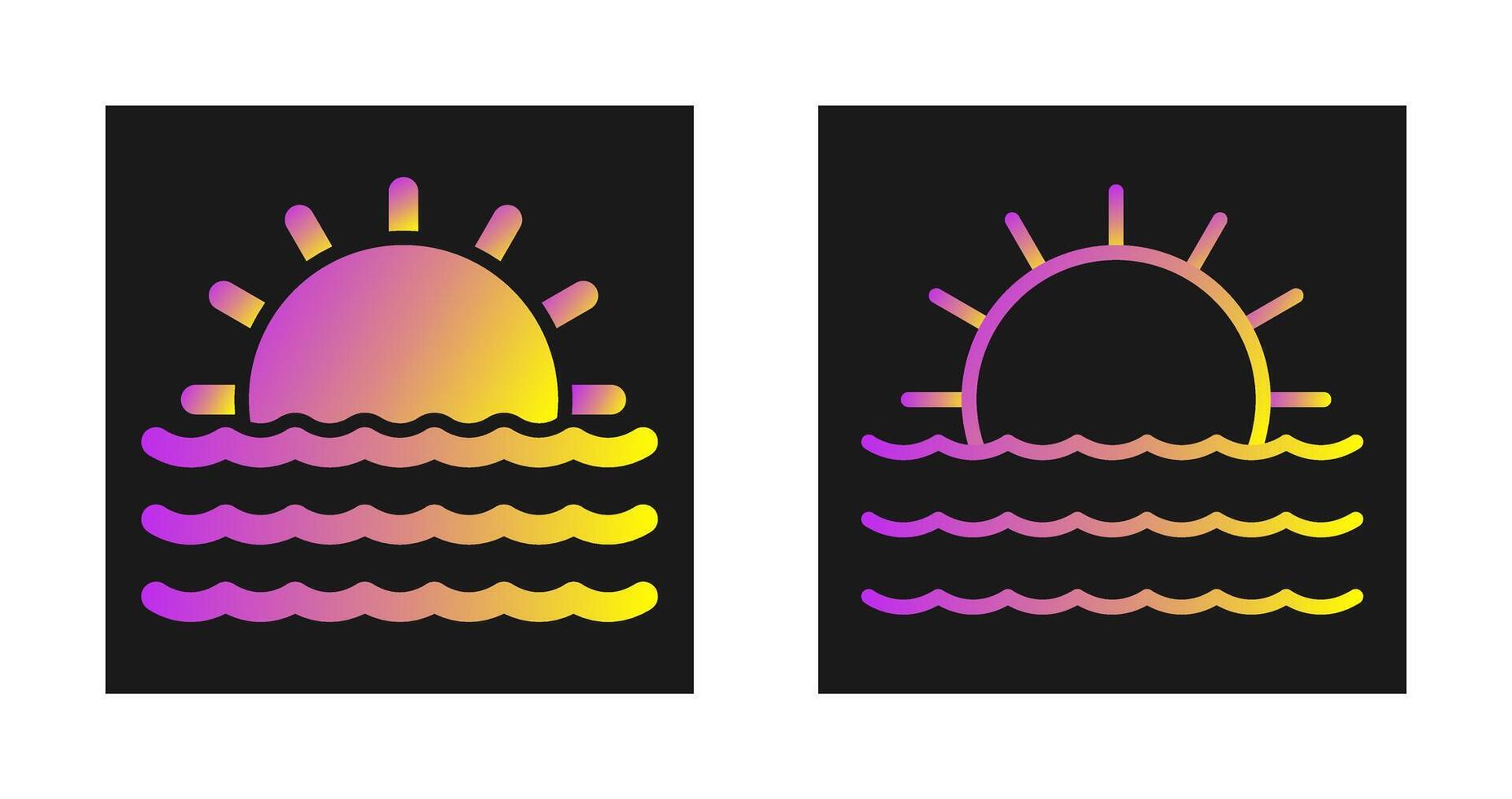 Sunset Vector Icon