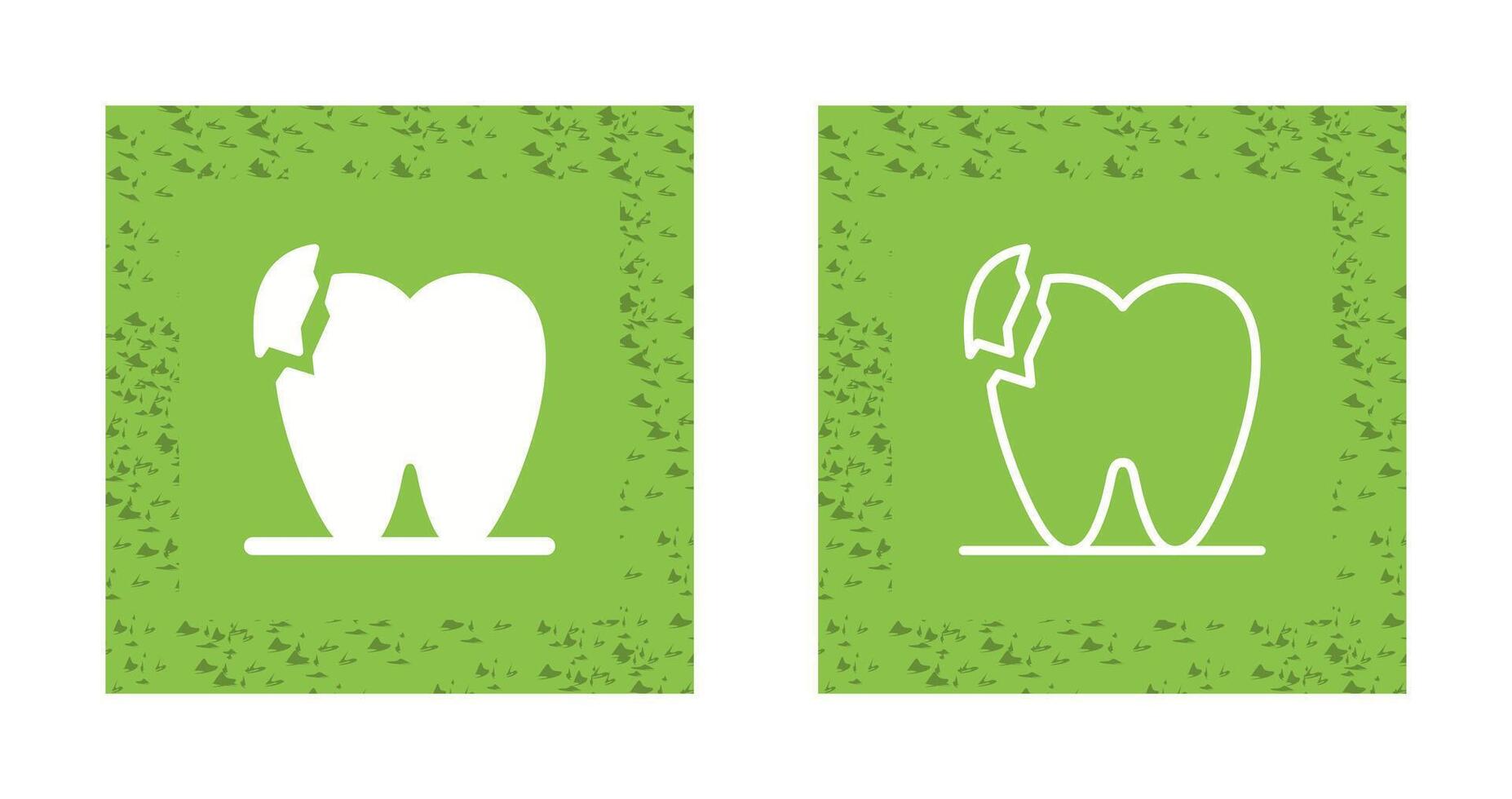 Broken Teeth Vector Icon