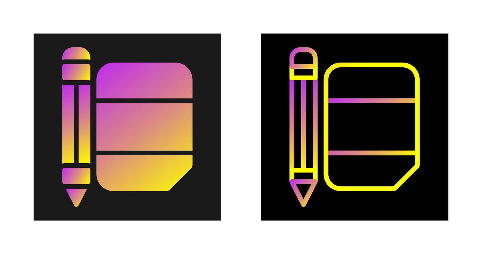 Eraser with pencil Vector Icon