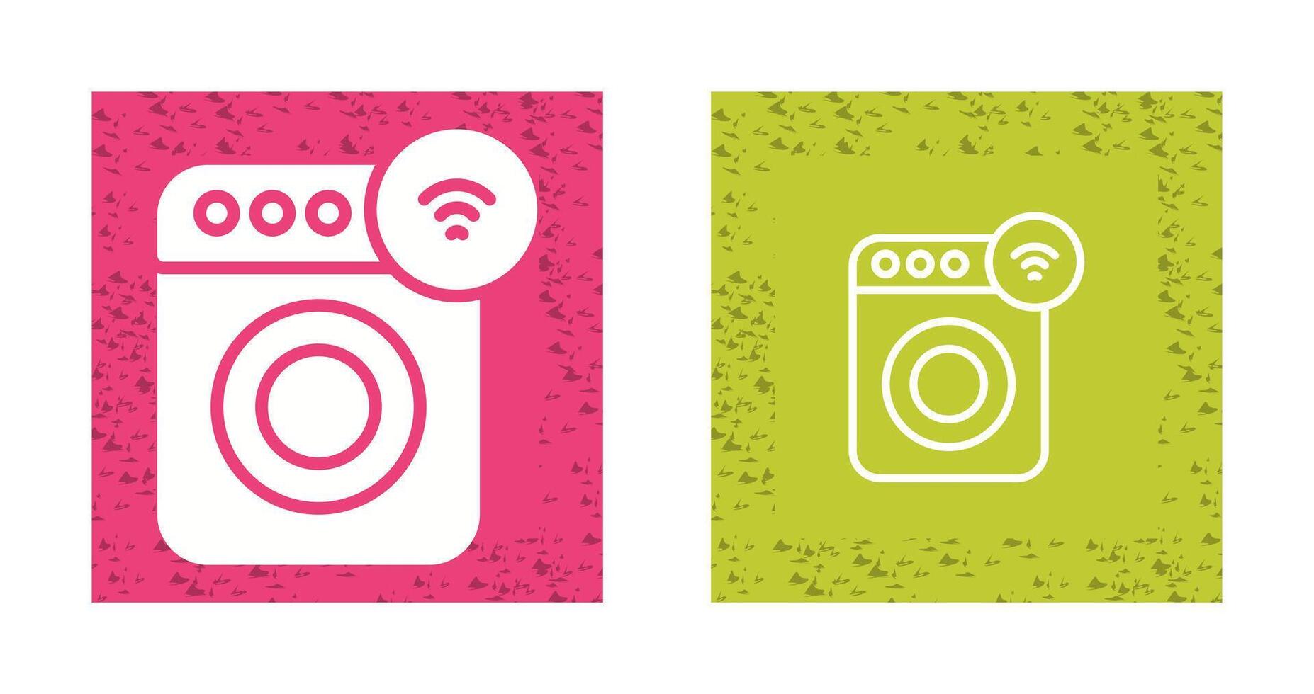 Smart Washing Machine Vector Icon