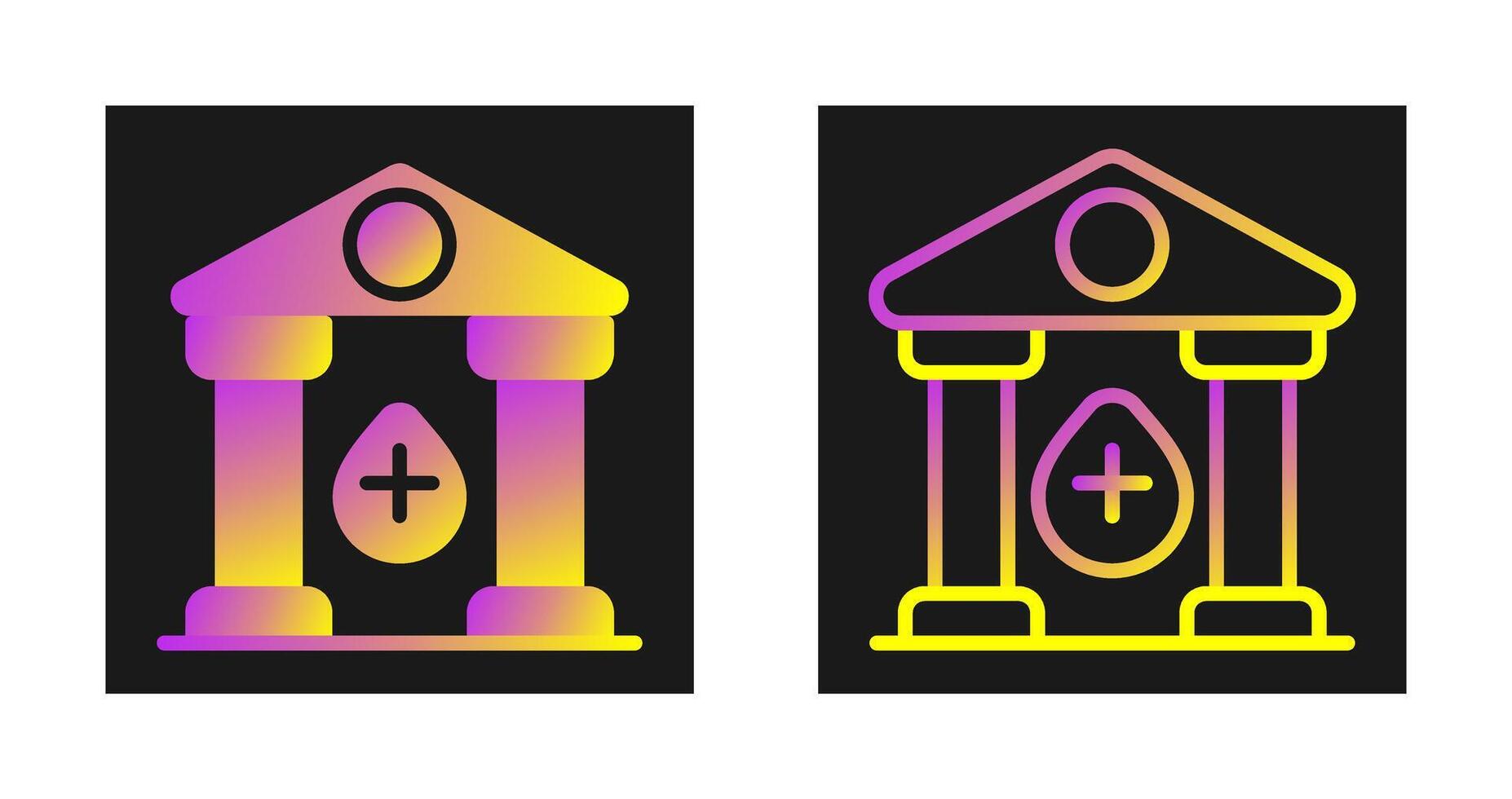 Blood Bank Vector Icon