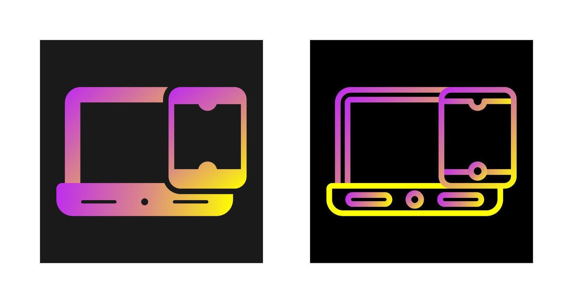 Smartphone with laptop Vector Icon