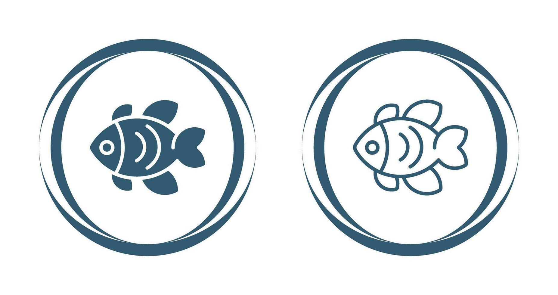 icono de vector de pescado