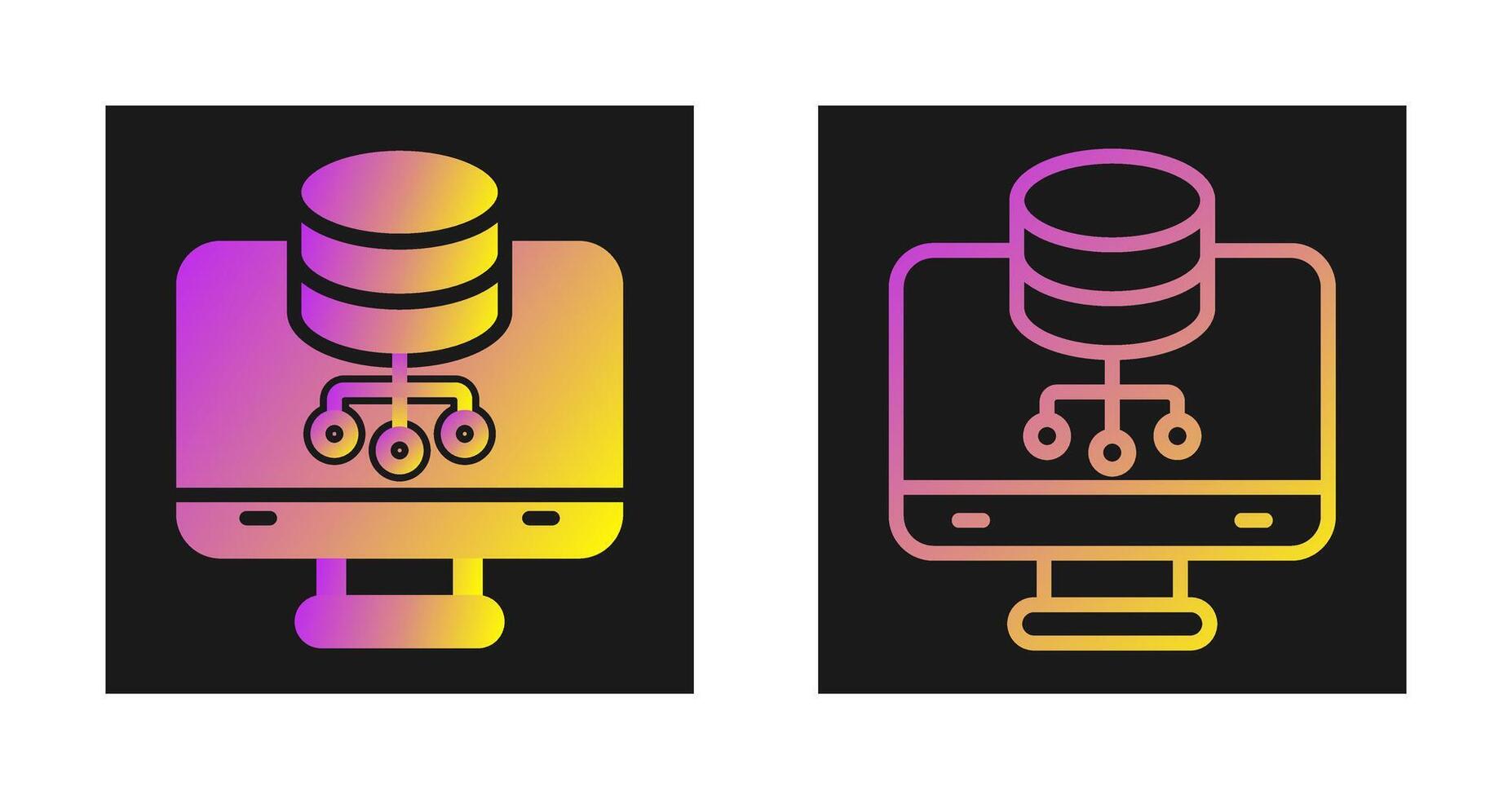 base de datos administración vector icono